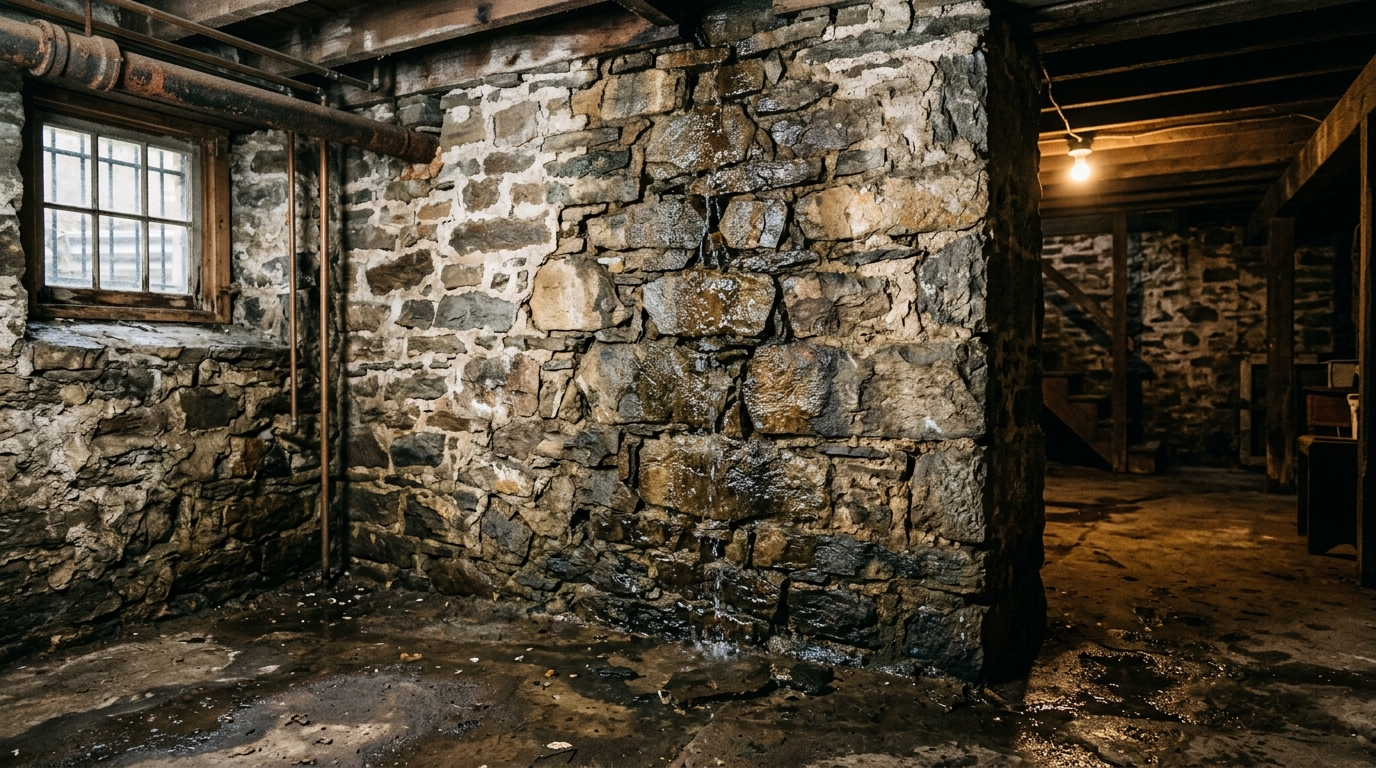 Groundwater intrusion in Shenango Township floodplain property basement